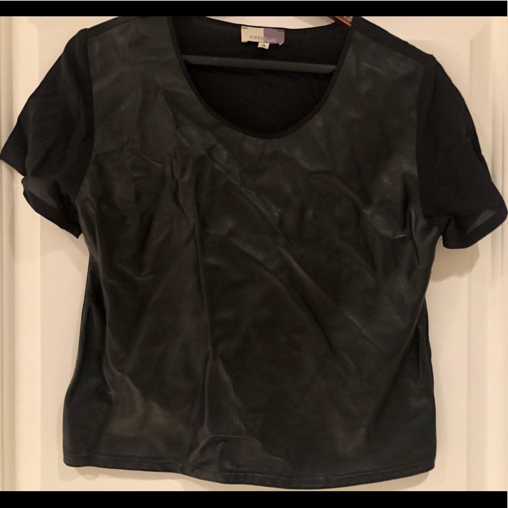Piper Gore Leather and Silk Shirt